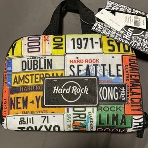 Hard Rock packable Backpack License Plate Print. Brand new!